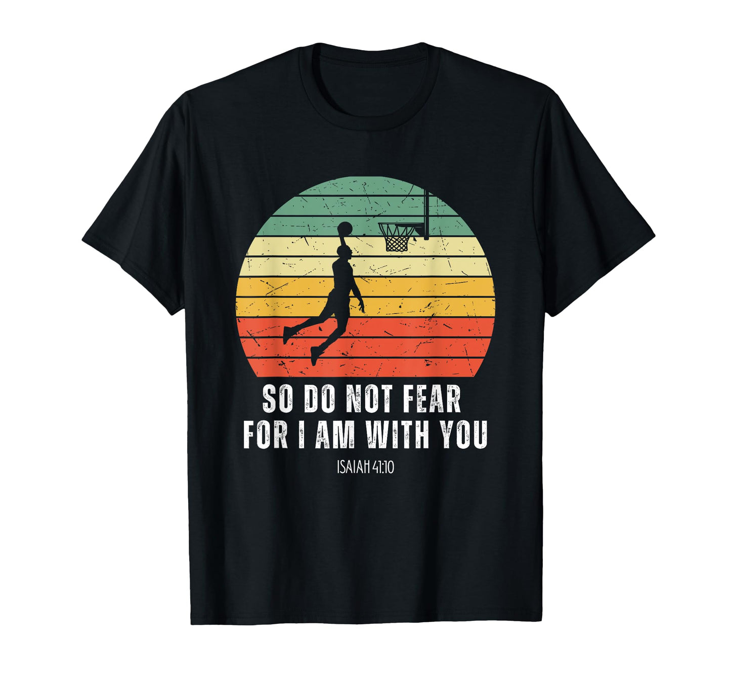 Christian Retro Basketball Verse Men Boys Kids Religious T-Shirt