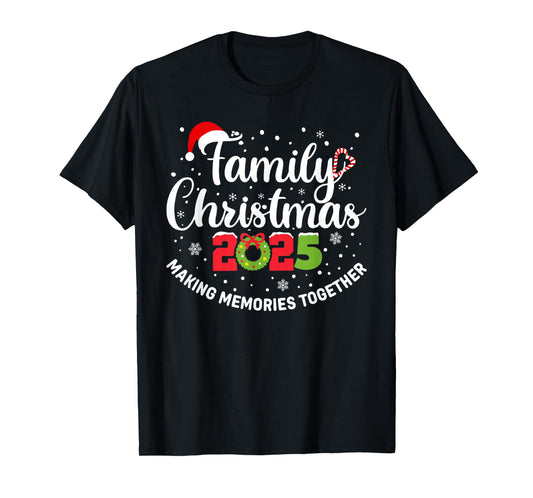 Family Christmas 2025 Xmas Santa Snowflake Pajamas Holiday T-Shirt