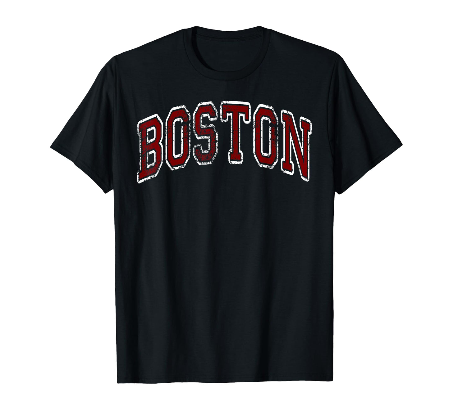 Boston Massachusetts MA Vintage Sports Design Red Design T-Shirt