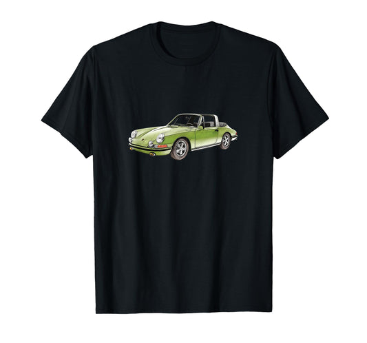 911 Classic Car Retro Vintage Watercolor Sketch Art T-Shirt