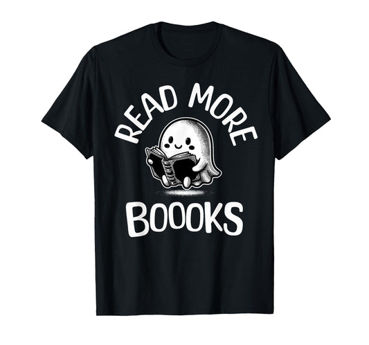 Vintage Halloween Teacher Women Reading Read More Books T-Shirt