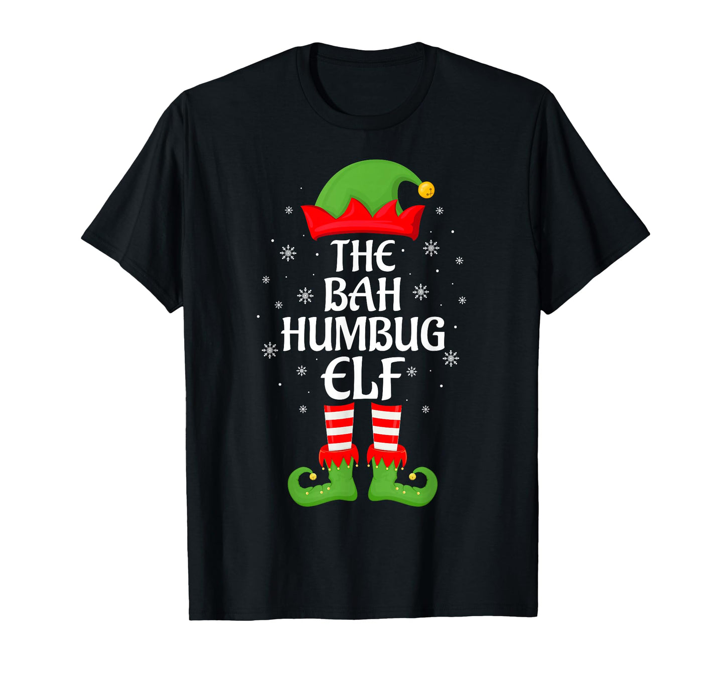 Bah Humbug Elf Xmas Family Matching Elf Squad Christmas T-Shirt