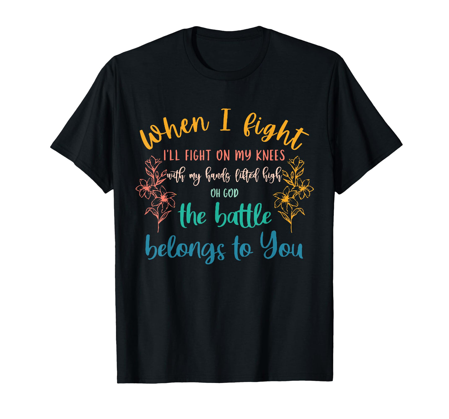 Retro Battle Belongs To The Lord Christian,Inspirational Tee T-Shirt