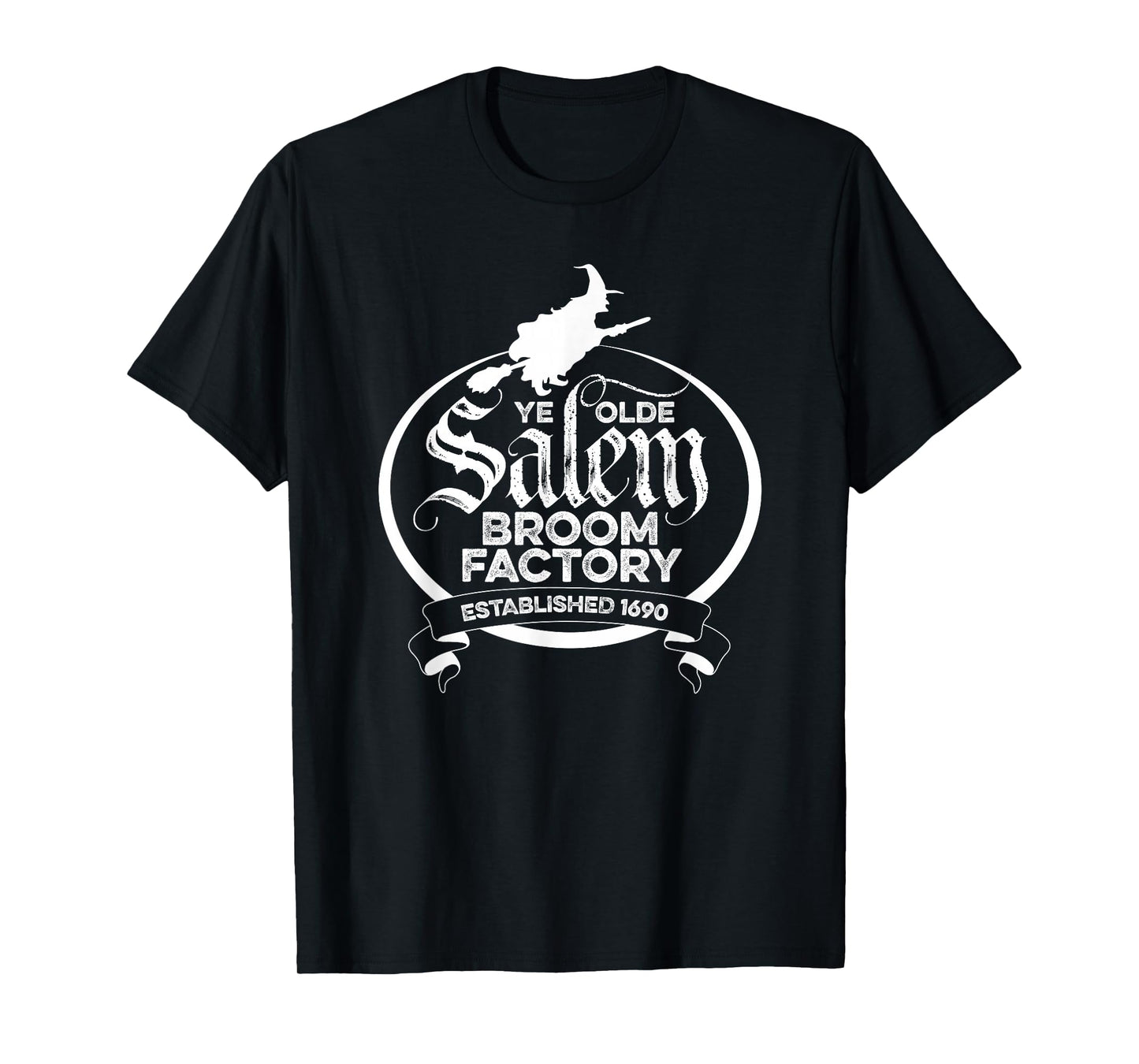Salem Witch Broom Factory – Funny Vintage Gothic T-Shirt