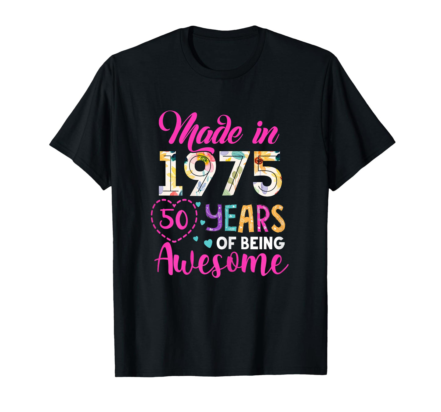 50 Year Of Being Awesome Made In 1975 Birthday Gifts Vintage T-Shirt