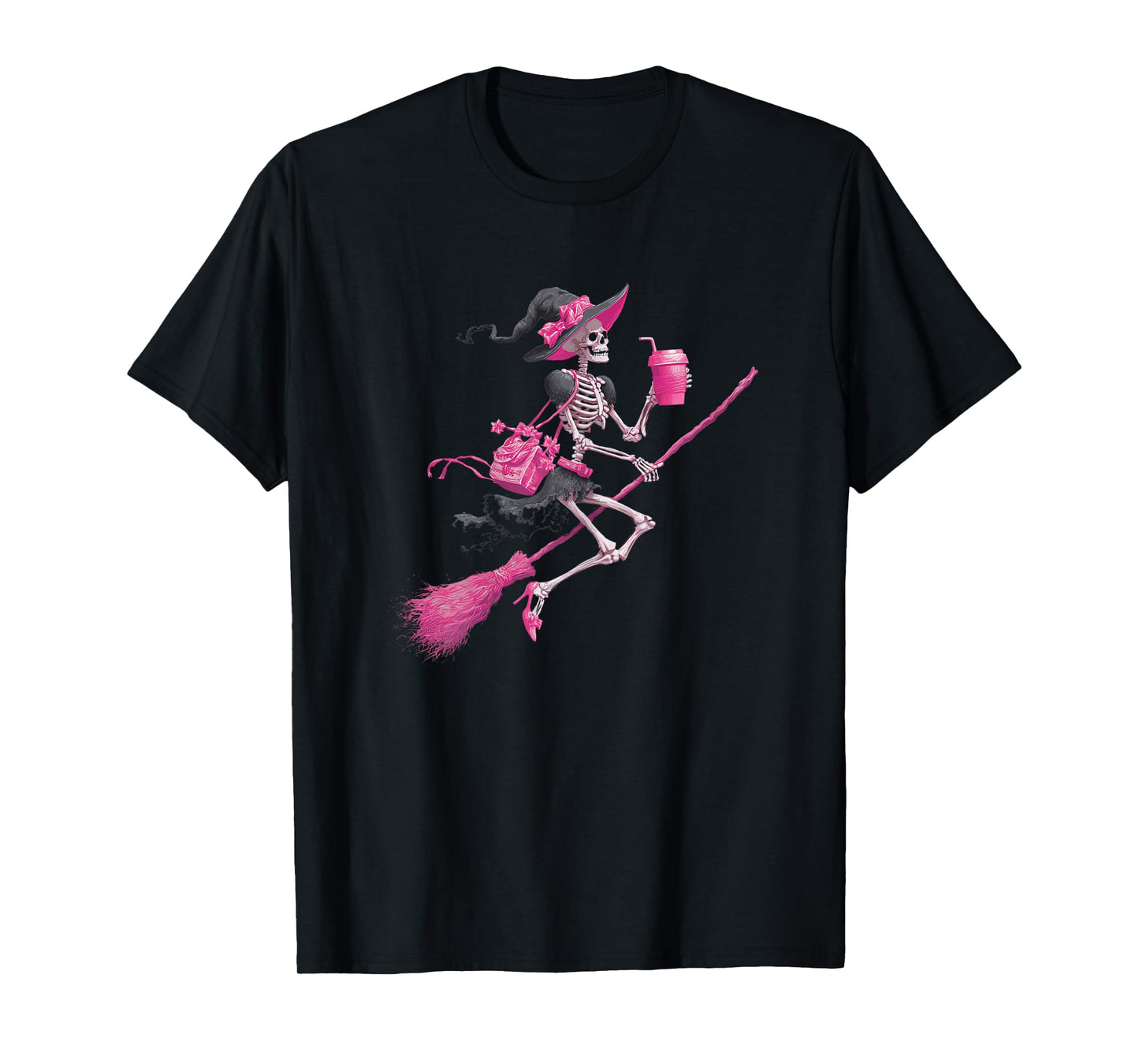 Skeleton Witch Design Halloween Aesthetic Women T-Shirt