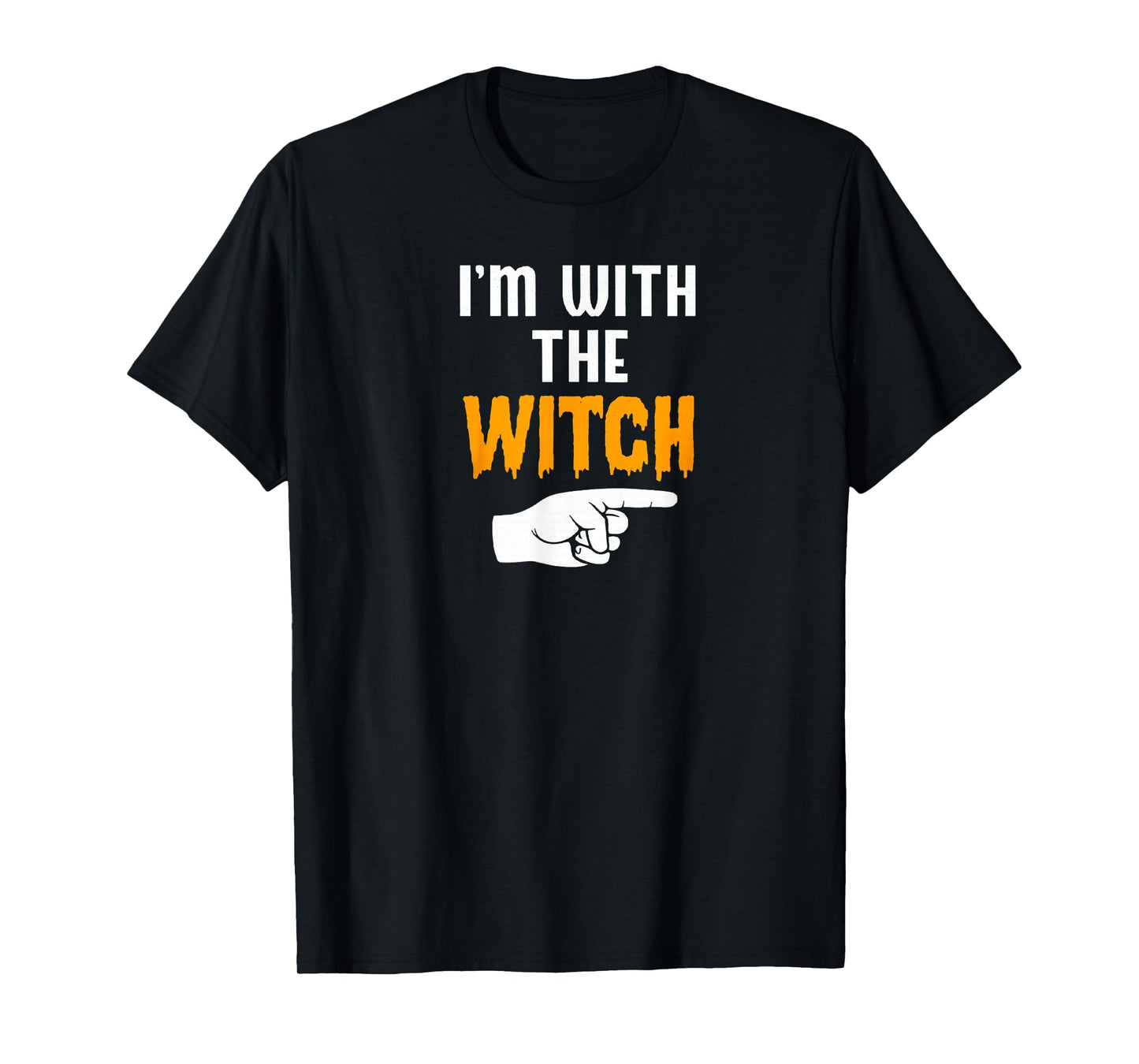 Funny Halloween_Outfit_I’m_with The_Witch_Design T-Shirt