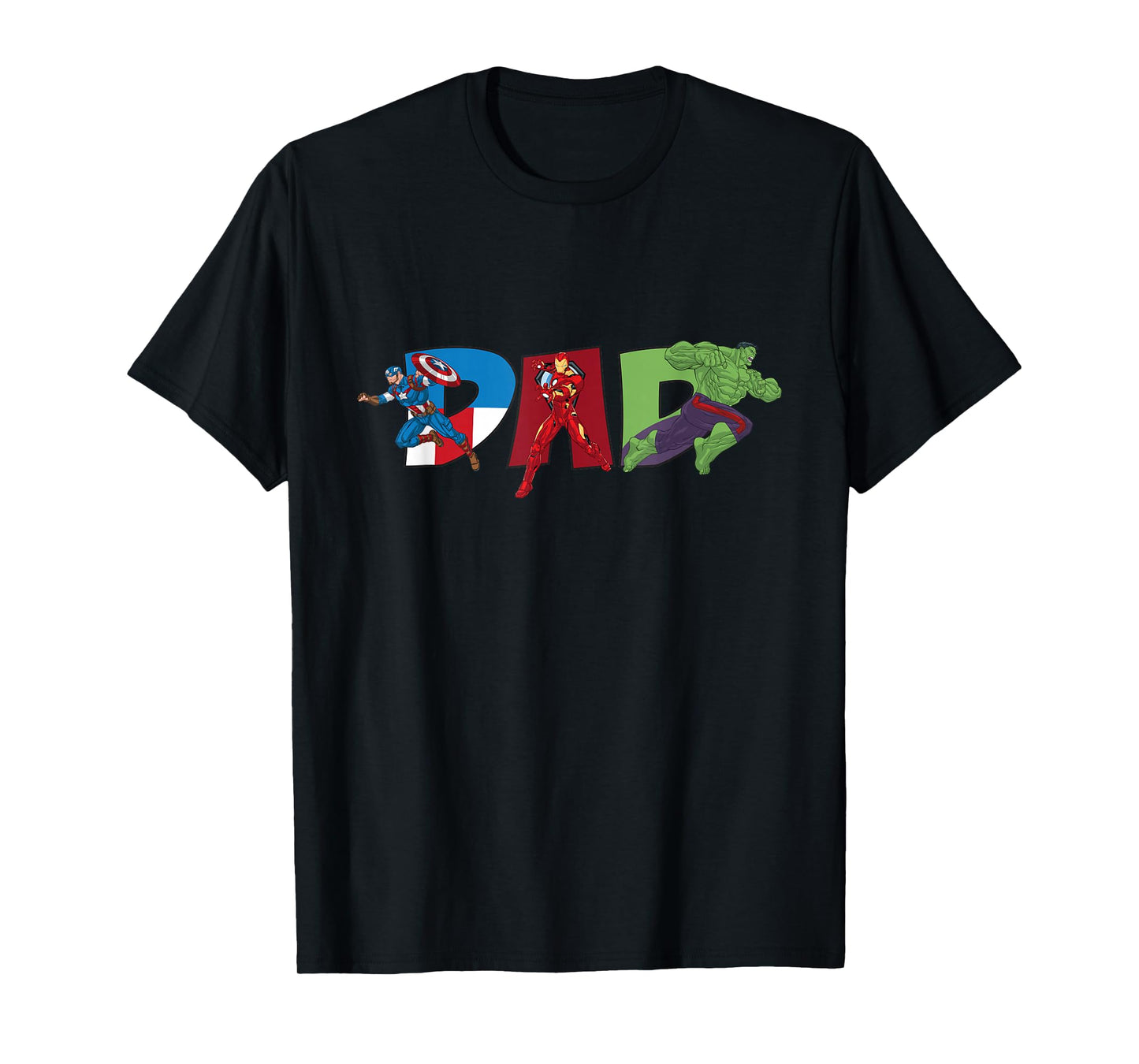 Marvel Avengers Trio Dad Father’s Day Family Trip Birthday T-Shirt