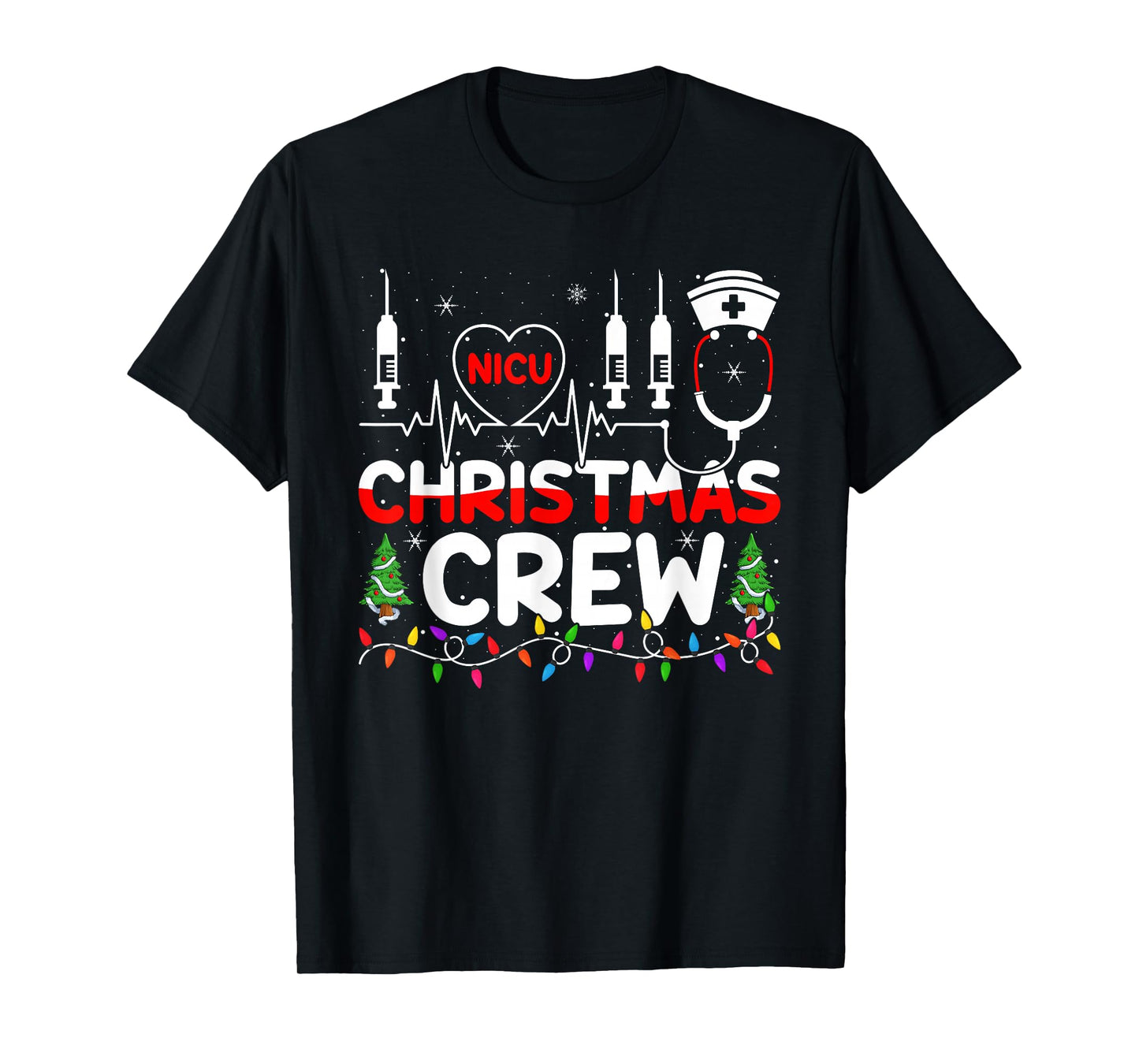 NICU Nurse Christmas Crew Nurse Medical Nursing Xmas T-Shirt