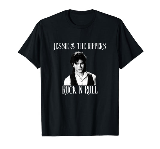 Rock Your Insanity Unisex-Adults Black Small Retro Jessie Rippers Band T-Shirt