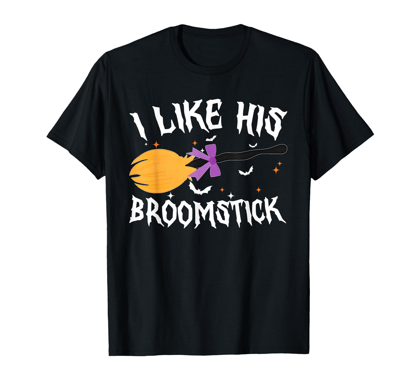 I Like His Broomstick I Like Her Pumpkins Halloween Couple T-Shirt