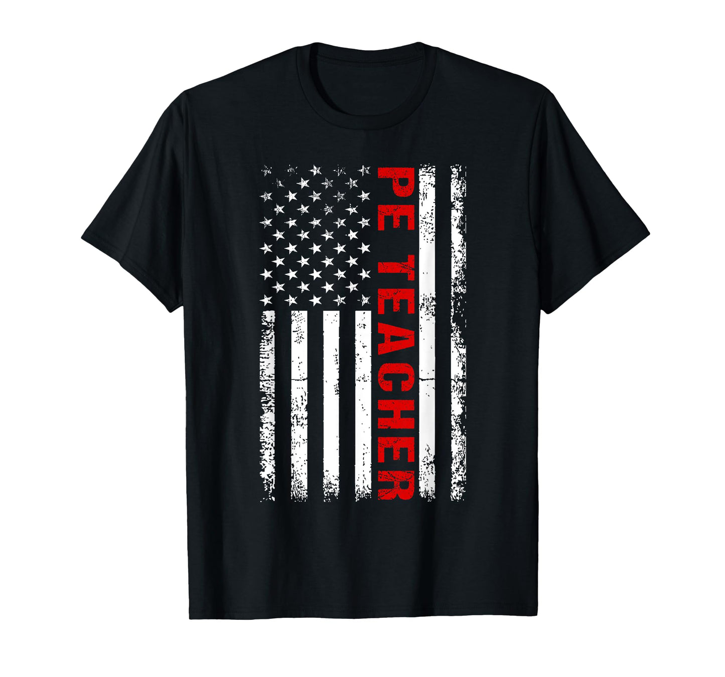 PE Physical Education Teacher P.E. USA Flag Patriot Coach T-Shirt