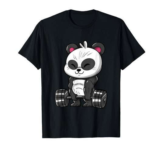 Weightlifting Panda Workout Bodybuilder Fitness Gym Panda T-Shirt