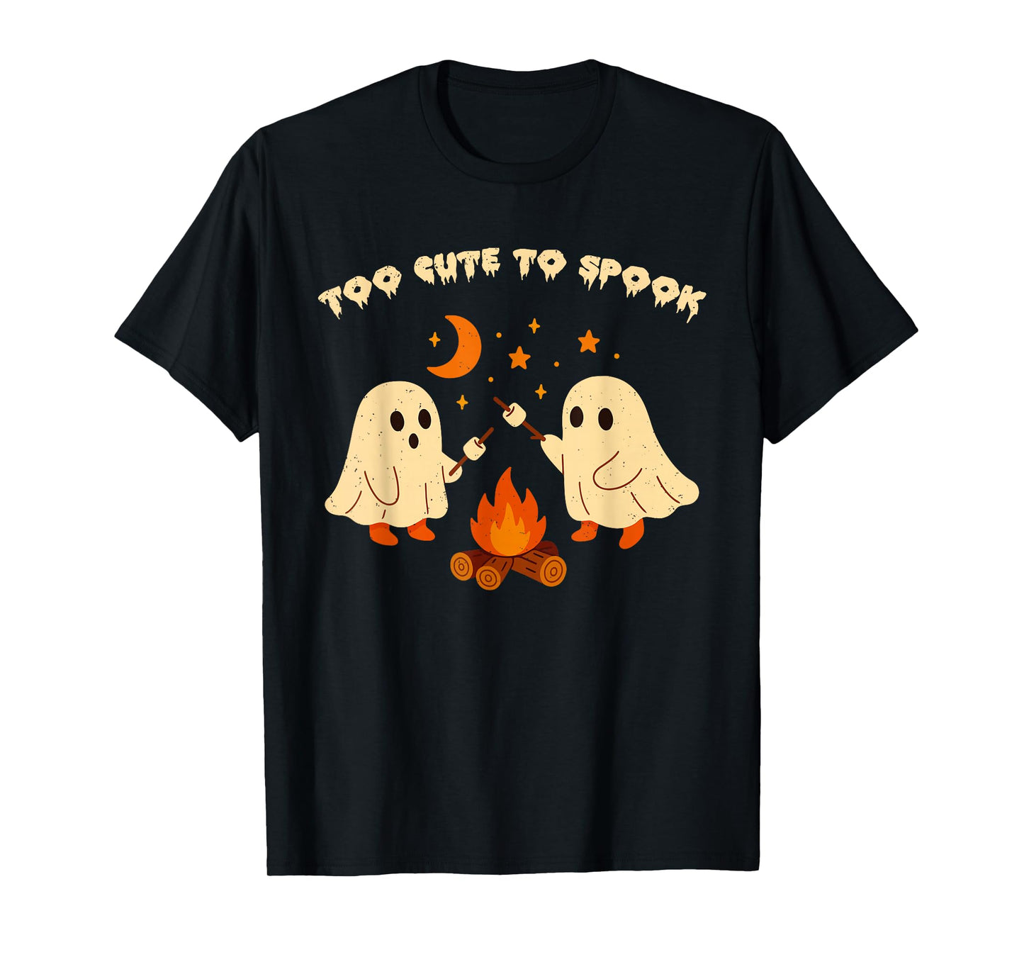 Too Cute to Spook Halloween Ghost Ghoul Spirit Boys Girls T-Shirt