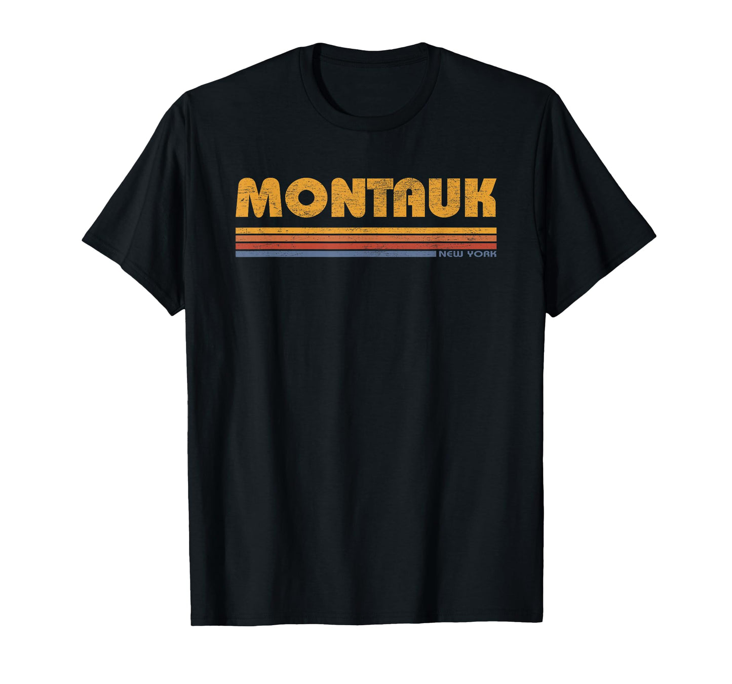 Vintage Montauk New York Souvenir Mens Womens Retro Beach T-Shirt