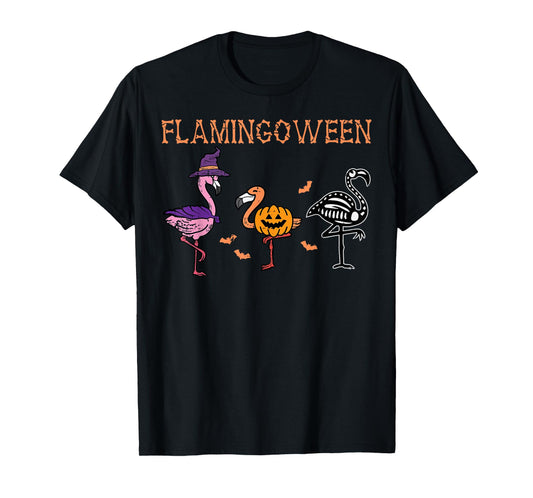 Halloween Flamingo Flamingoween Funny Costume Women Men Kids T-Shirt