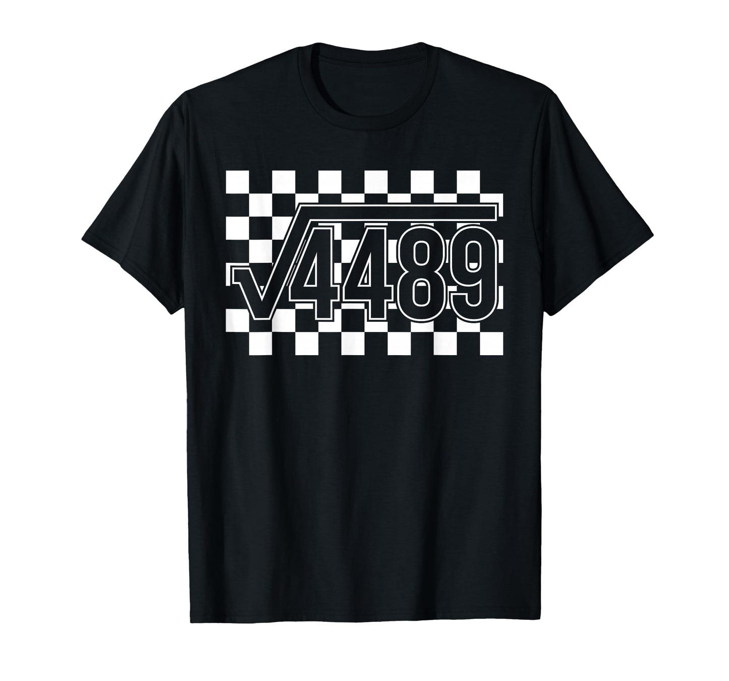 6 7 Meme Square Root 4489 Slag Math Checkered Pattern Lover T-Shirt