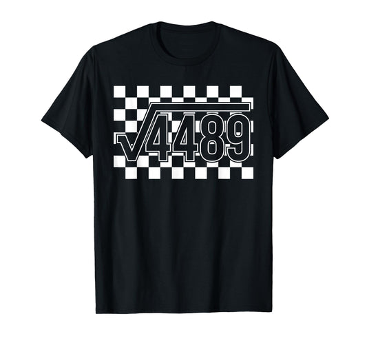 6 7 Meme Square Root 4489 Slag Math Checkered Pattern Lover T-Shirt