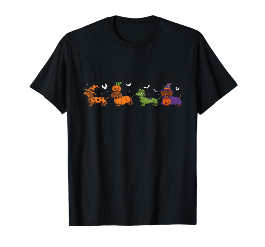 Dachshund Halloween Dog Lover Fall Autumn Cute Ghost Dogs T-Shirt