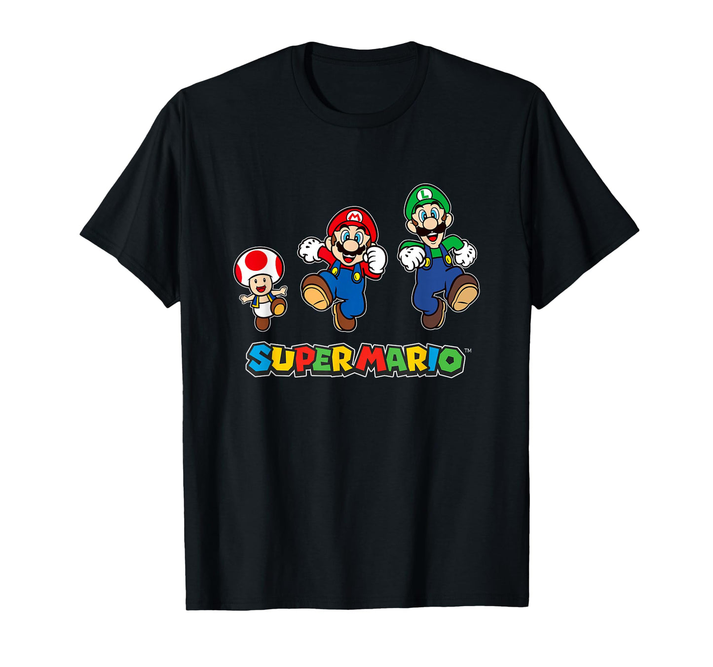 Super Mario Classic Trio Big Character Jump T-Shirt