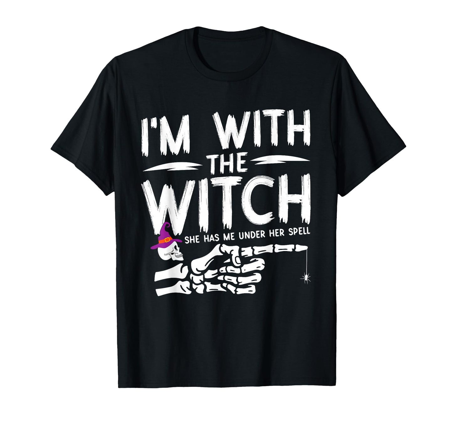 I'm with The Witch Funny Halloween Couple Costume Party T-Shirt