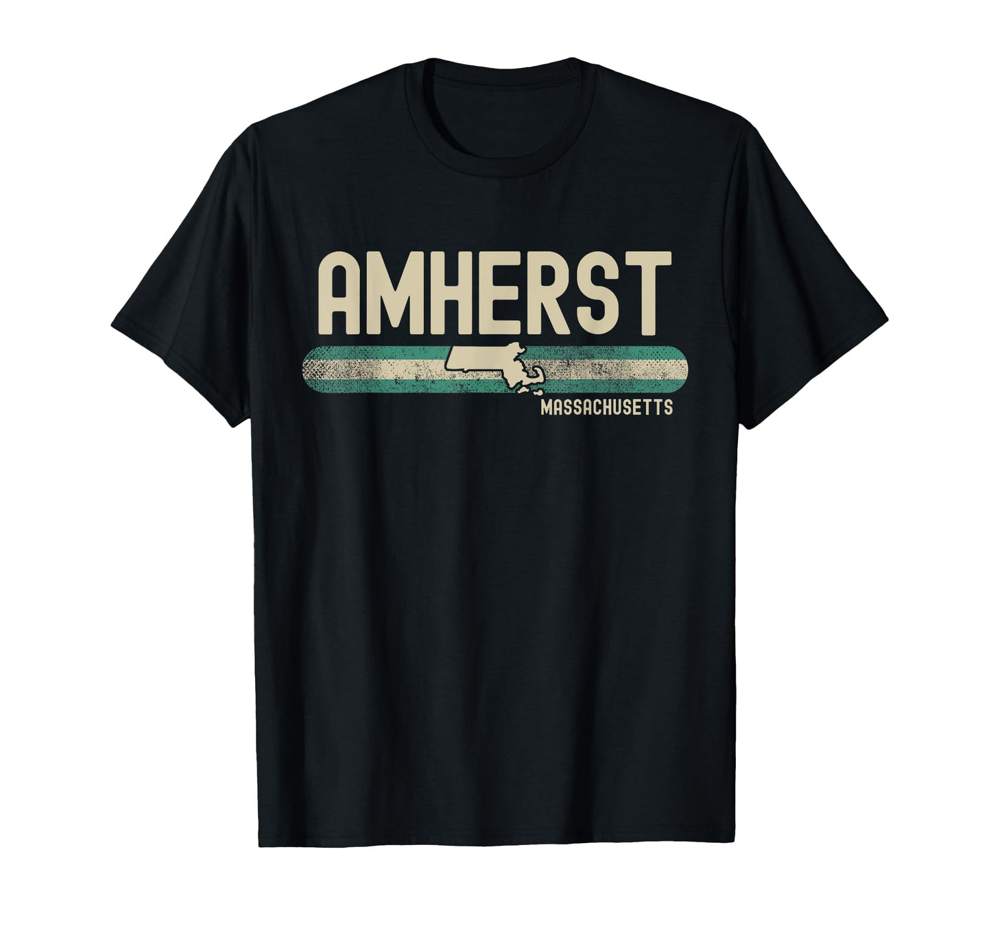 Amherst MA | Massachusetts | Travel & 80s Style T-Shirt