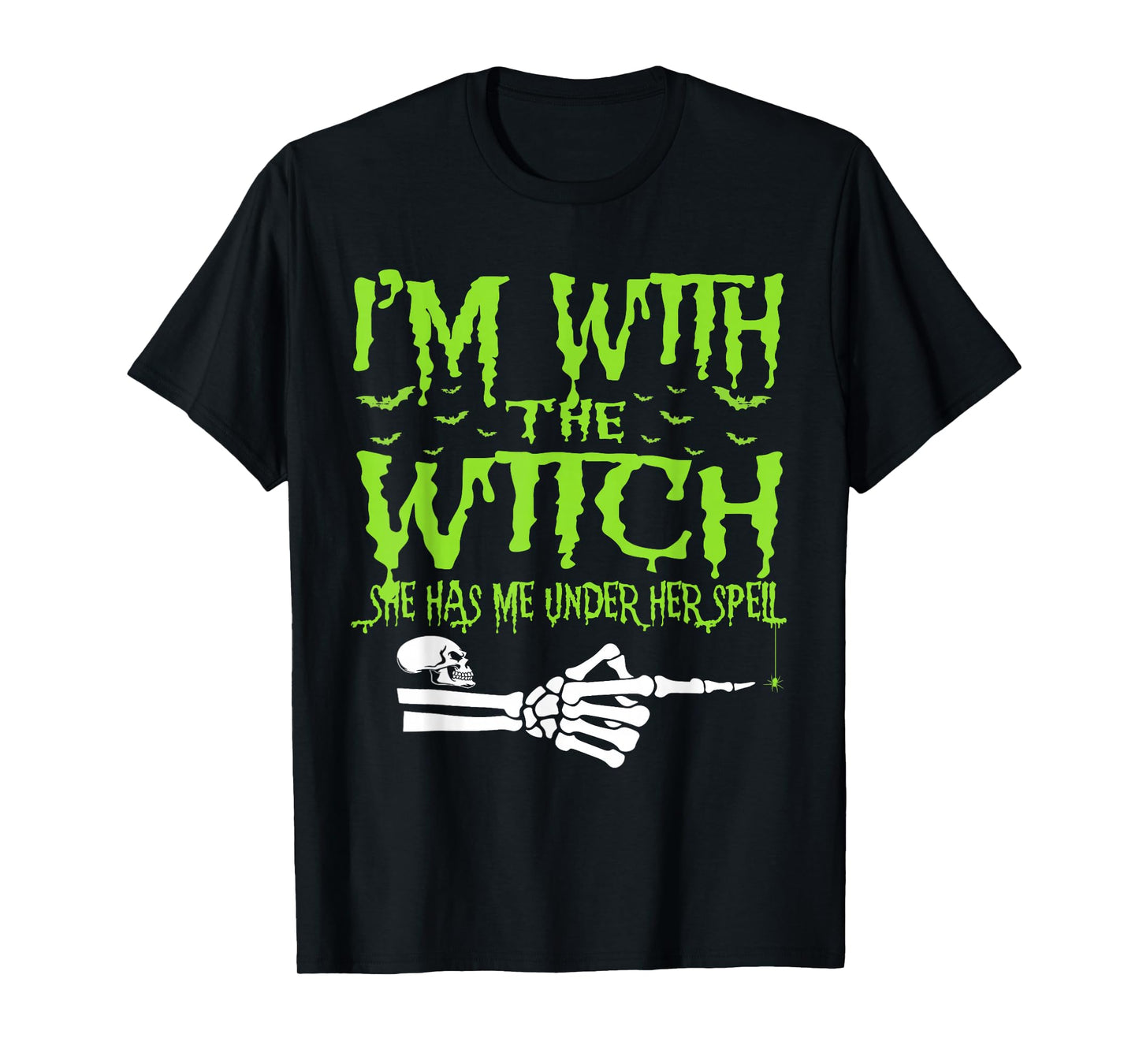 I'm with The Witch Funny Halloween Couple Costume Party T-Shirt
