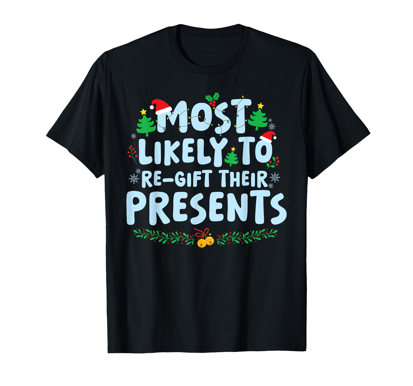 Most Likely to Re-Gift Their Presesents Family Matching T-Shirt