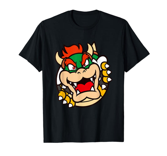 Super Mario Bros Bowser Big Koopa Breakout Portrait T-Shirt