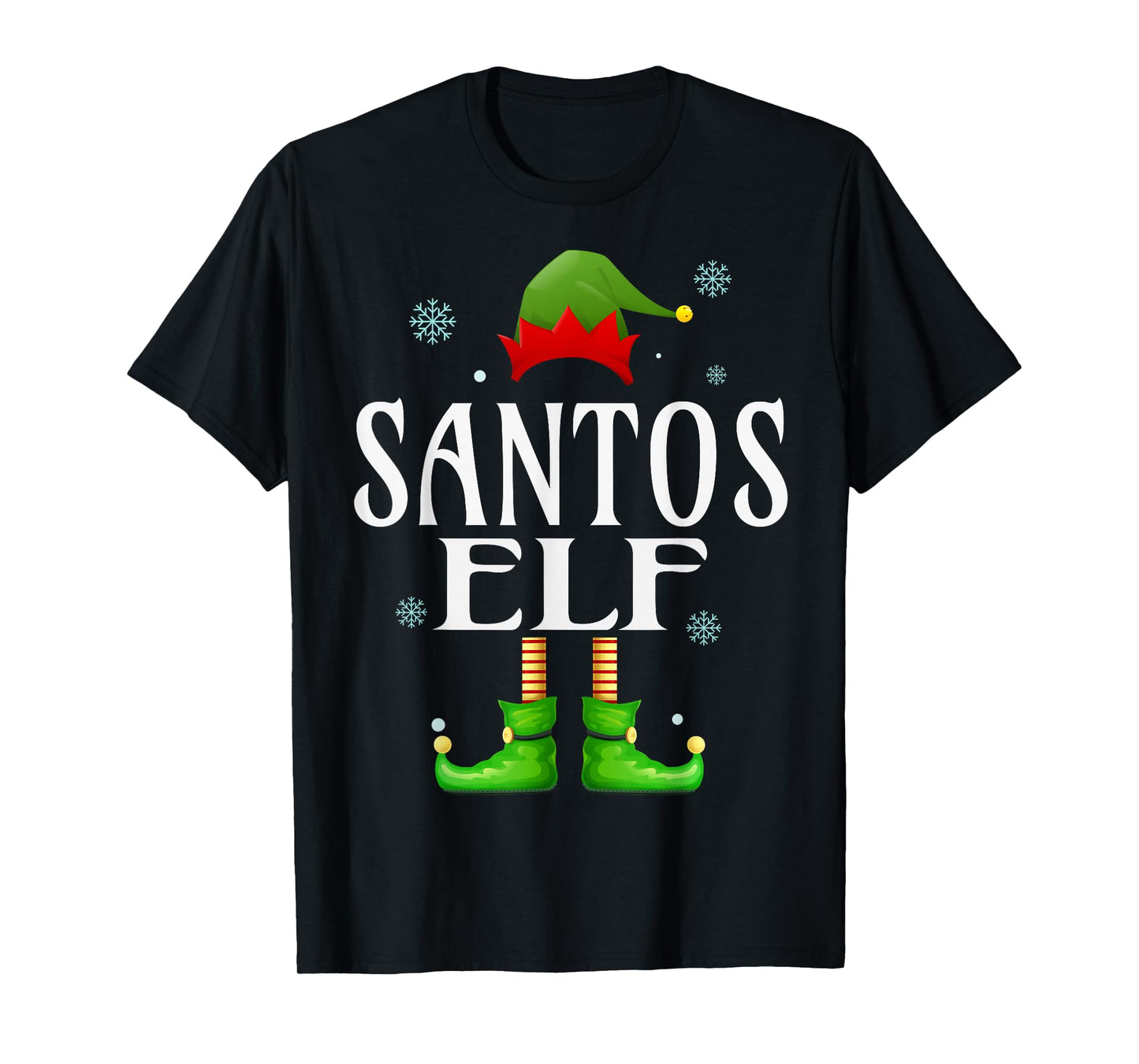 Santos Elf Xmas Funny Men's Family Matching Christmas Santos T-Shirt