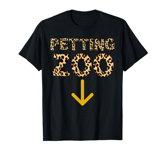Mens Funny Guys Adult Humor Petting Zoo Arrow Down T-Shirt