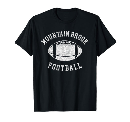 Mountain Brook Football Distressed Vintage 80's Throwback Cl T-Shirt