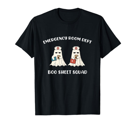 ER Nurse Department Funny Halloween Emergency Room Boo Squad T-Shirt