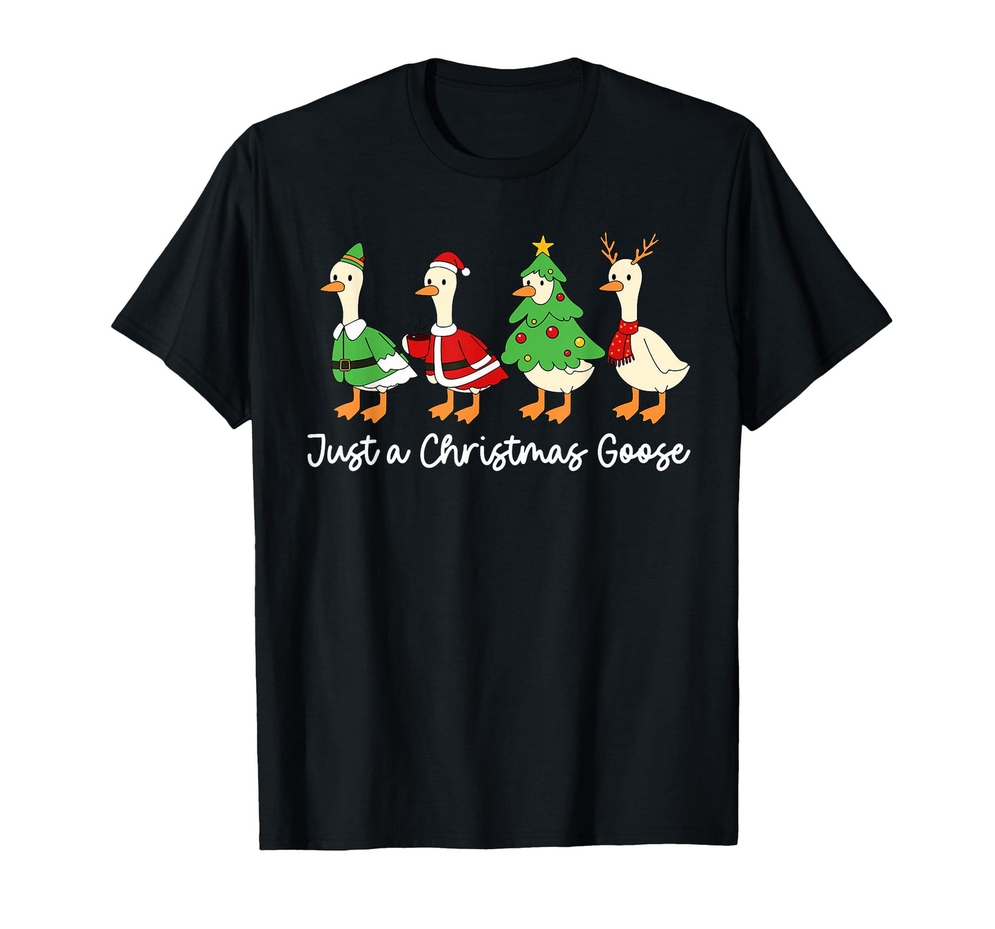 Just A Christmas Goose Funny Christmas Xmas Pajamas Family T-Shirt