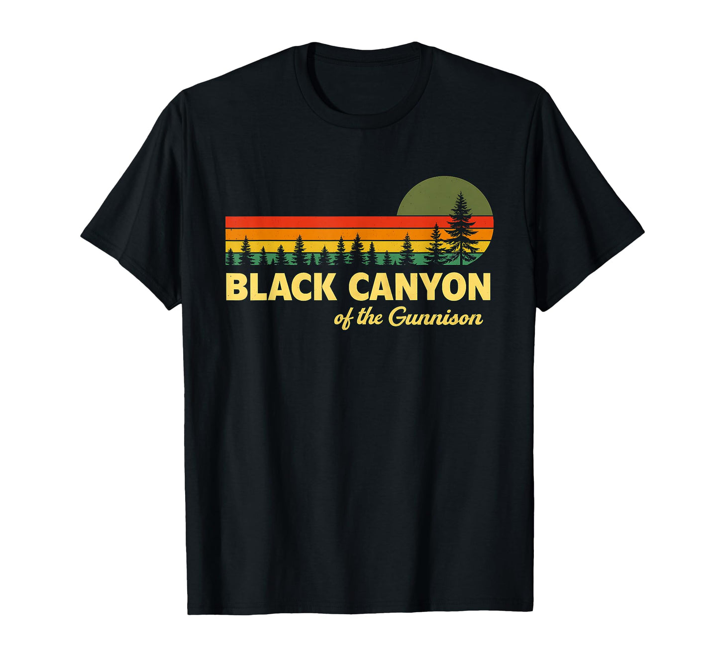 National Park Hiking Vintage Black Canyon The Gunnison T-Shirt