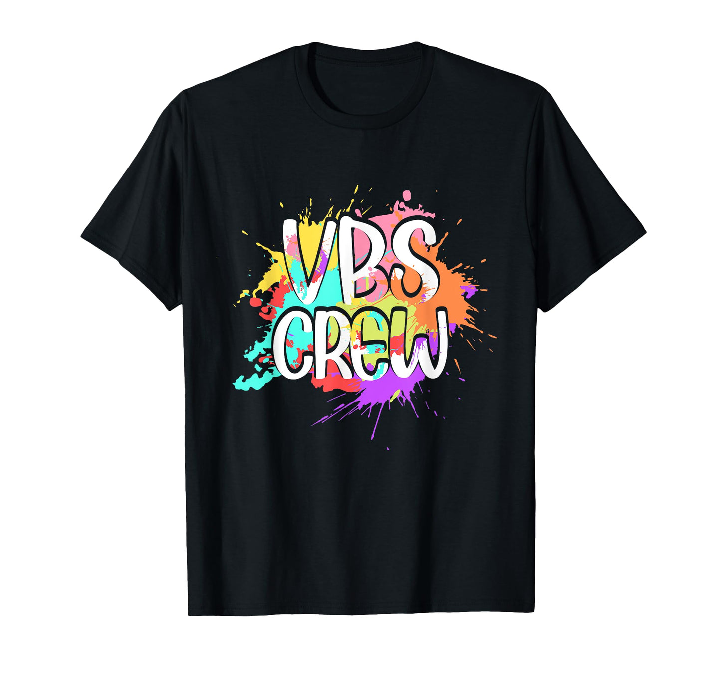 I Love VBS Crew Vacation Bible School Paint Splatter T-Shirt