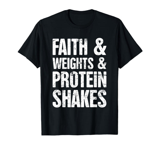 Faith - Funny Christian Athlete / Christian Workout T-Shirt