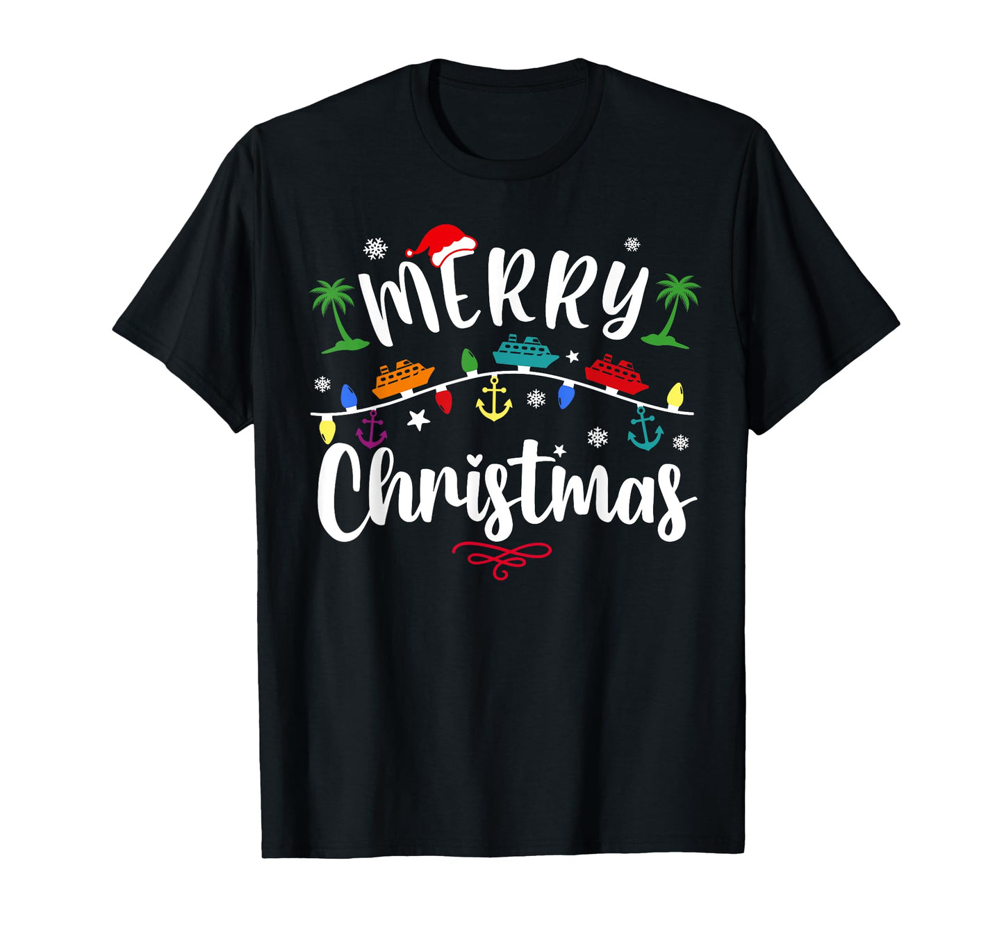 Merry Christmas Cruise Xmas Lights Pajamas Xmas Holiday T-Shirt