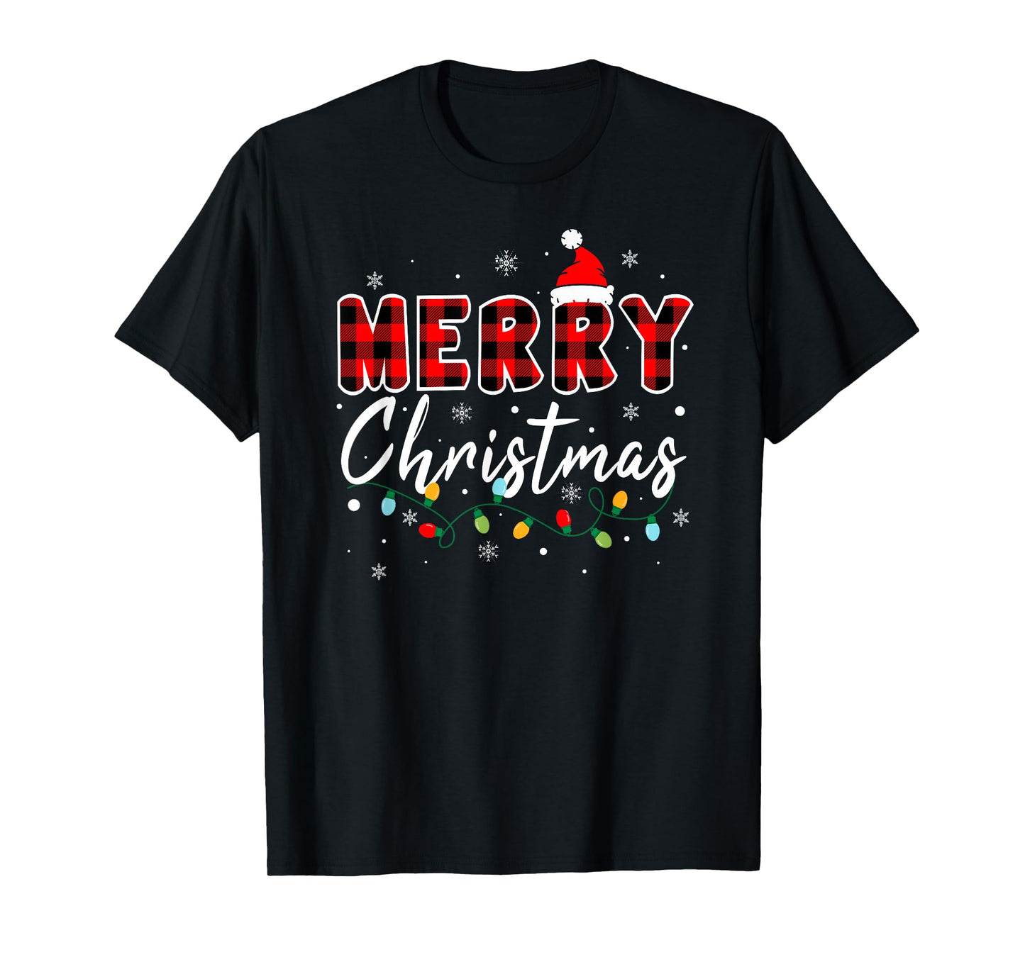 Merry Christmas Matching Family Pajamas Santa Holiday Xmas T-Shirt