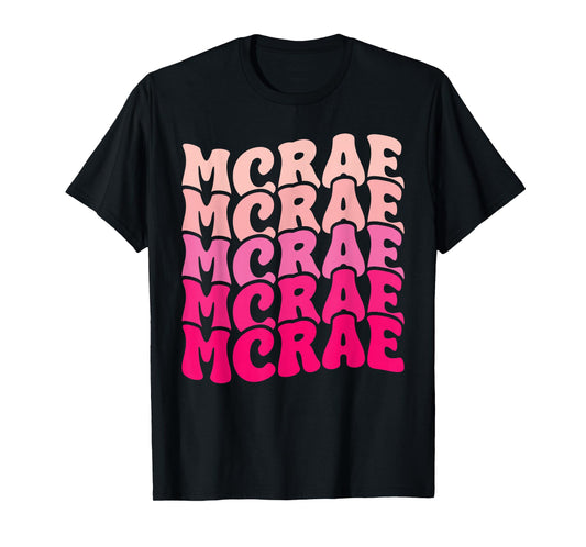 Personalized Name Mcrae I Love Mcrae 80's Groovy T-Shirt