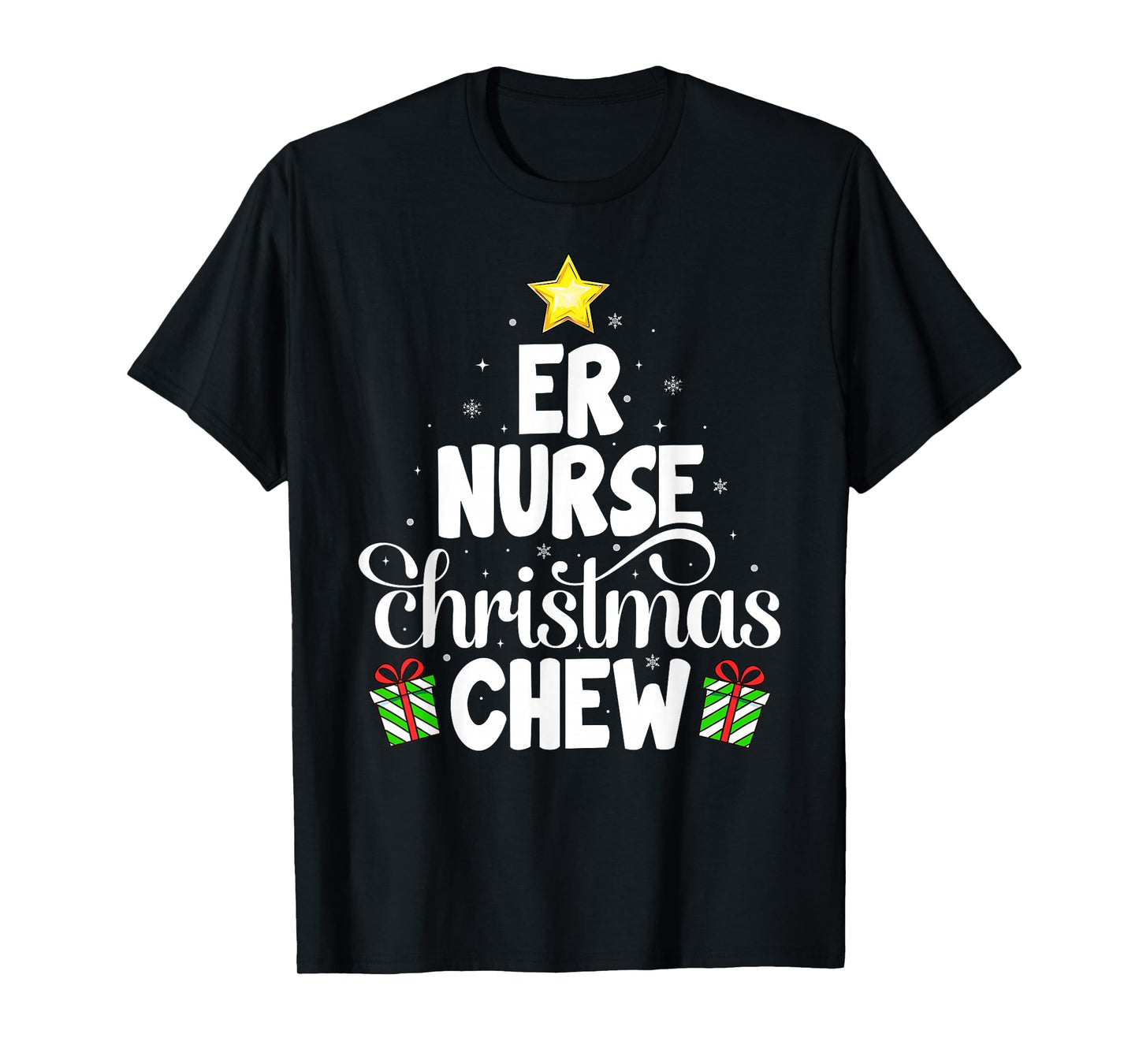 ER Nurse Christmas Crew Funny Nursing Medical Nurse Xmas T-Shirt