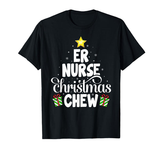 ER Nurse Christmas Crew Funny Nursing Medical Nurse Xmas T-Shirt
