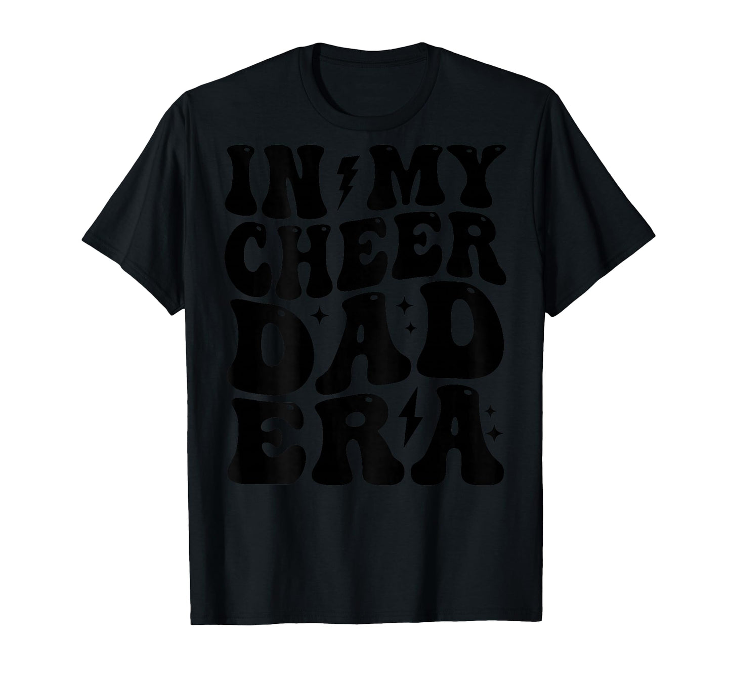 In My Cheer Dad Era Cheerleader Dad Sports Groovy Design T-Shirt