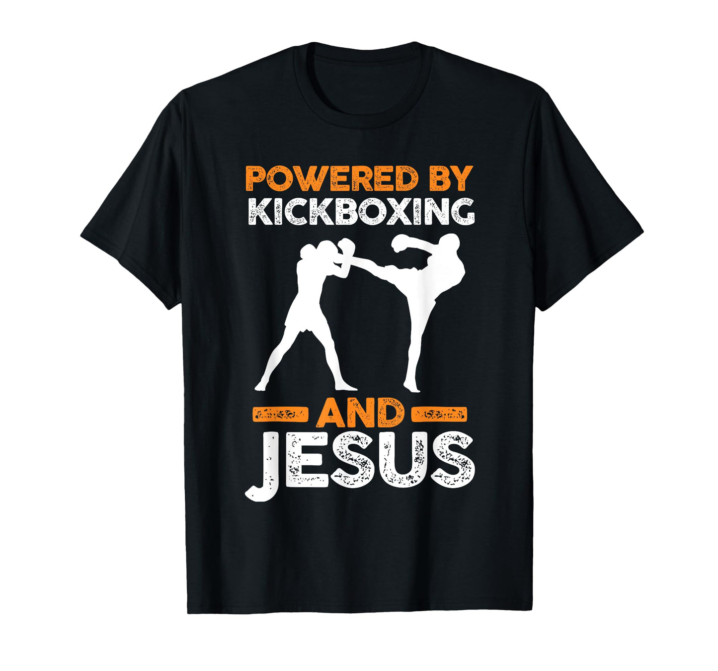 Powered by Kickboxing and Jesus T-Shirt