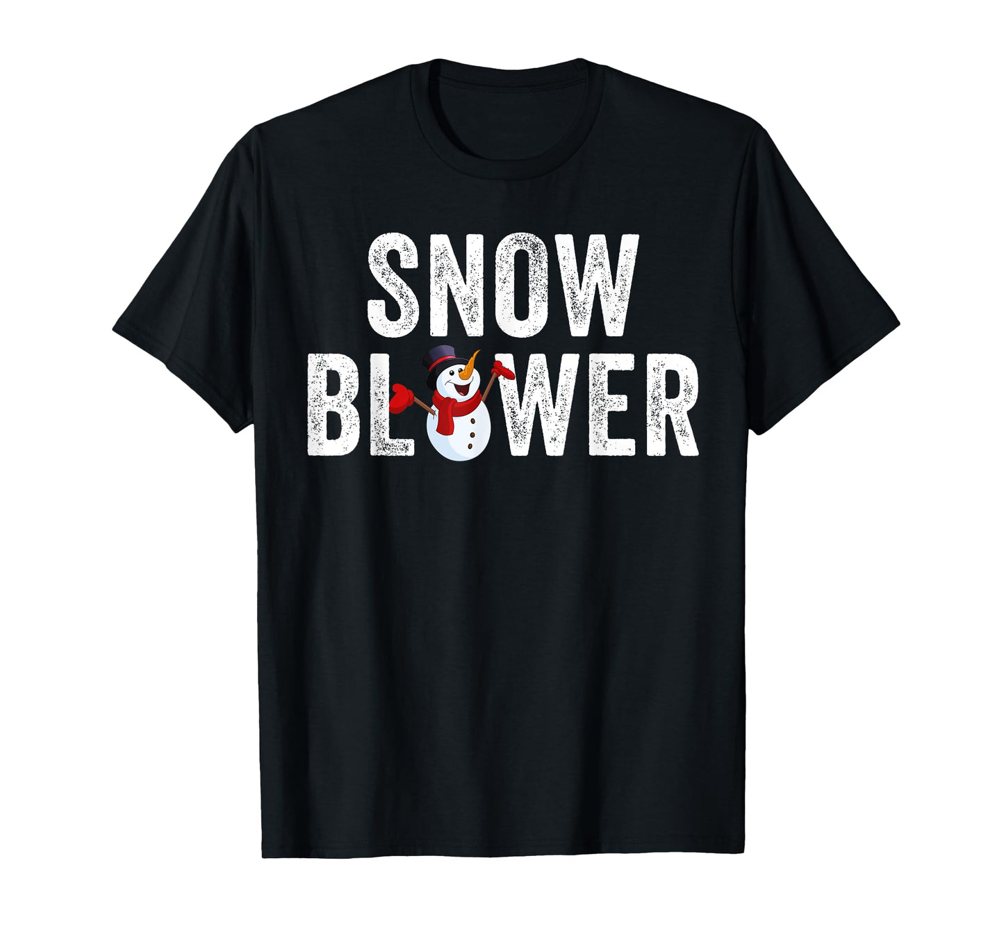 Snowman and Snow Blower Couples Matching Christmas Costume T-Shirt