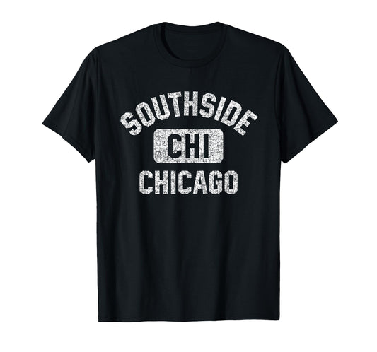 Southside Chicago CHI Gym Style Distressed Print T-Shirt