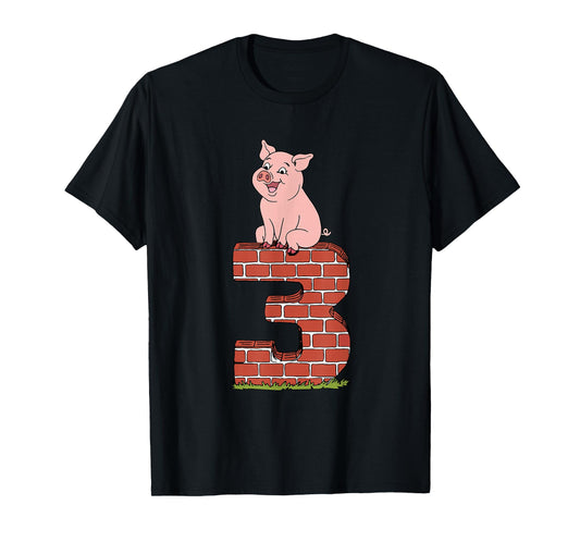 Three Little Pigs Pig 3 Halloween Costume Kids Adults T-Shirt