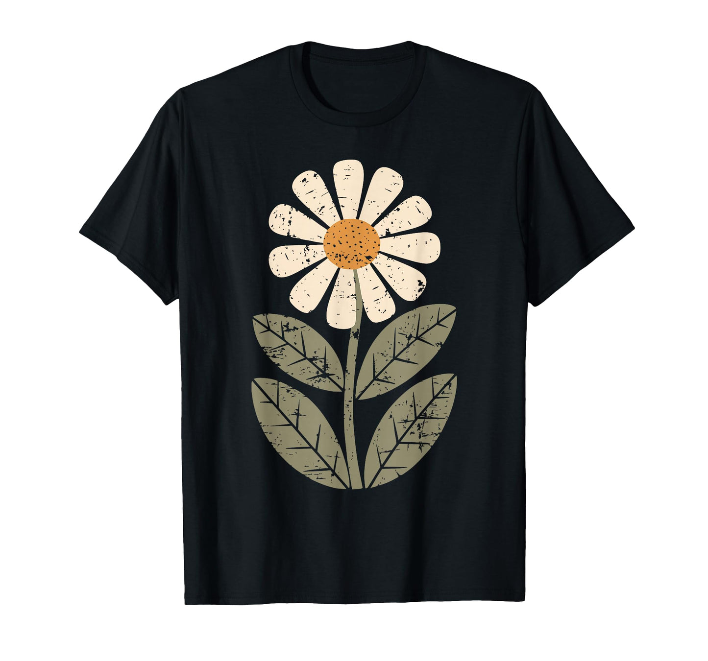 Daisy Flower Vintage Boho Art Floral Botanical Wildflower T-Shirt