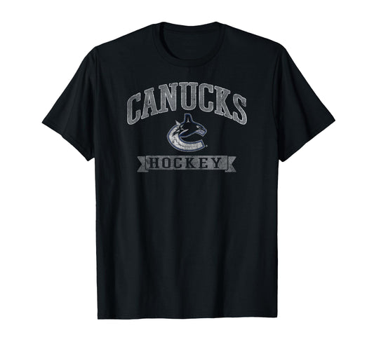 Vancouver Canucks Vintage Hockey Navy Officially Licensed T-Shirt