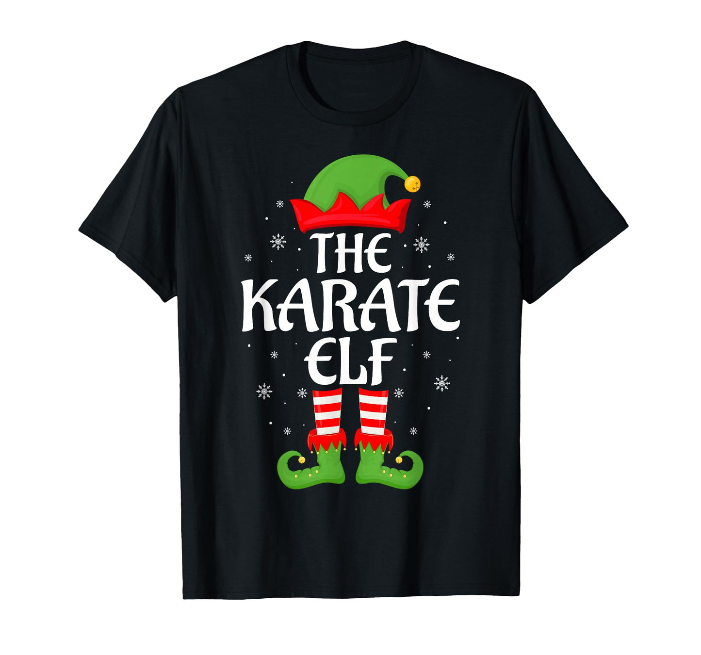 Karate Elf Xmas Family Matching Elf Squad Christmas T-Shirt